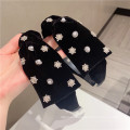 Velvet Rhinestone Wide Headband Luxury Hair Accessories Bow Knot Wedding Bride Hairband Baroque Vintage for Women Girls Gift